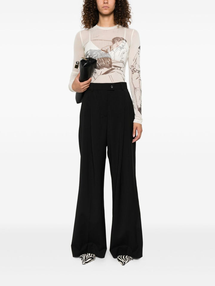 Sportmax
Pantaloni a gamba ampia con pieghe