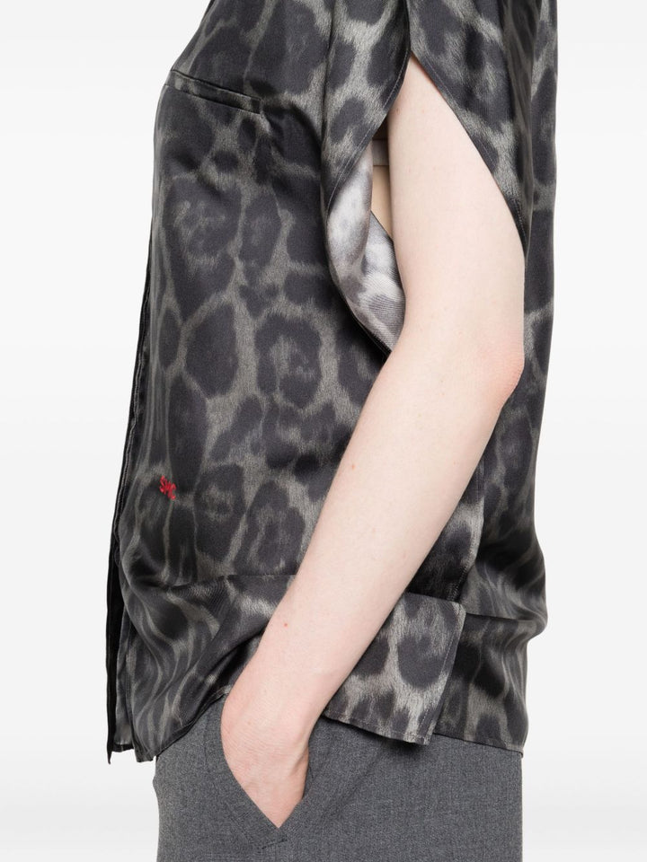 Stella McCartney
Camicia senza maniche con stampa leopardata