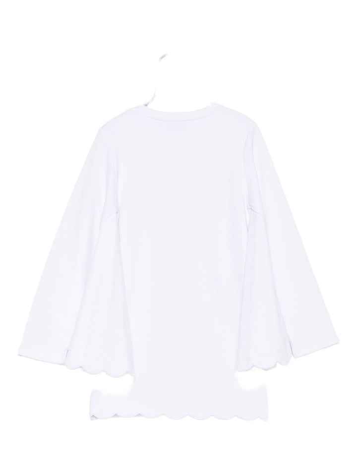 Stella McCartney Kids Abito in cotone bianco