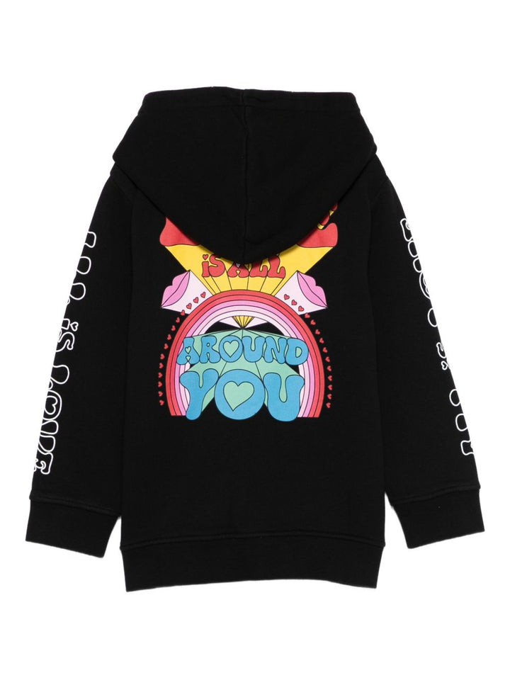 Stella McCartney Kids
Felpa nera con stampa a forma di cuore