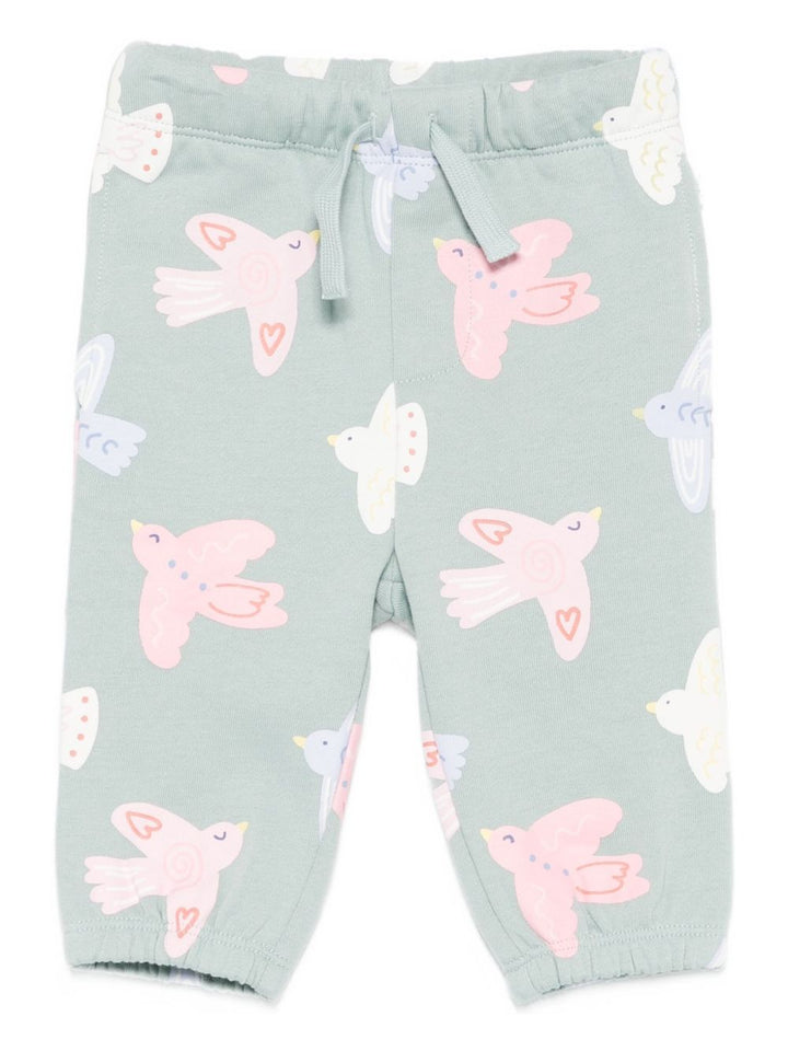 Pantaloni in pile verde chiaro