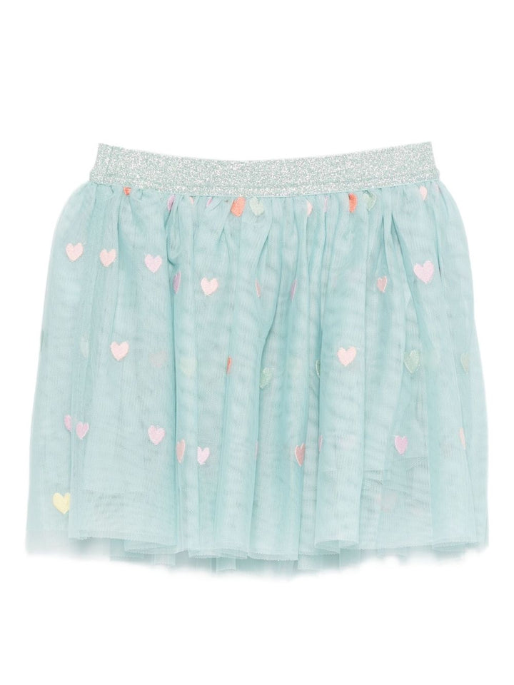Stella McCartney Kids Gonna in tulle con glitter e cuori