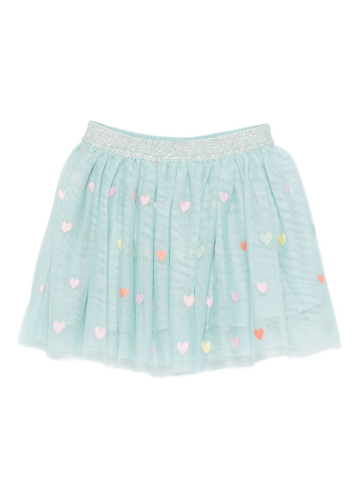 Stella McCartney Kids Gonna in tulle con glitter e cuori
