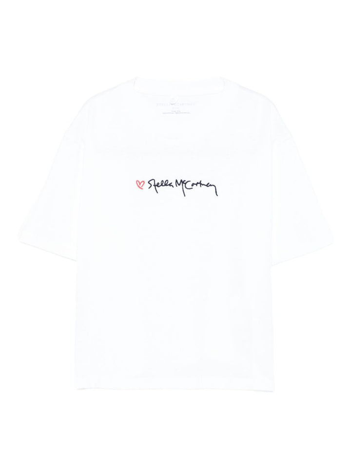 Stella McCartney Kids
T-shirt in cotone con logo ricamato