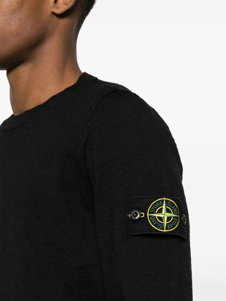Stone Island Maglia nera girocollo