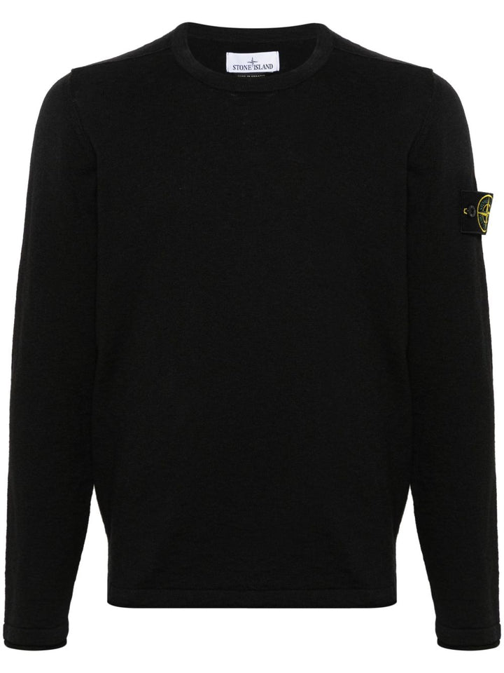 Stone Island Maglia nera girocollo
