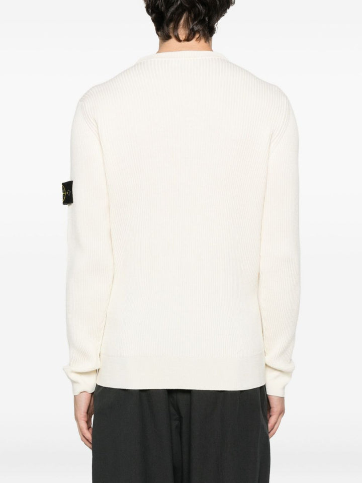 Stone Island
Maglione a coste con patch logo
