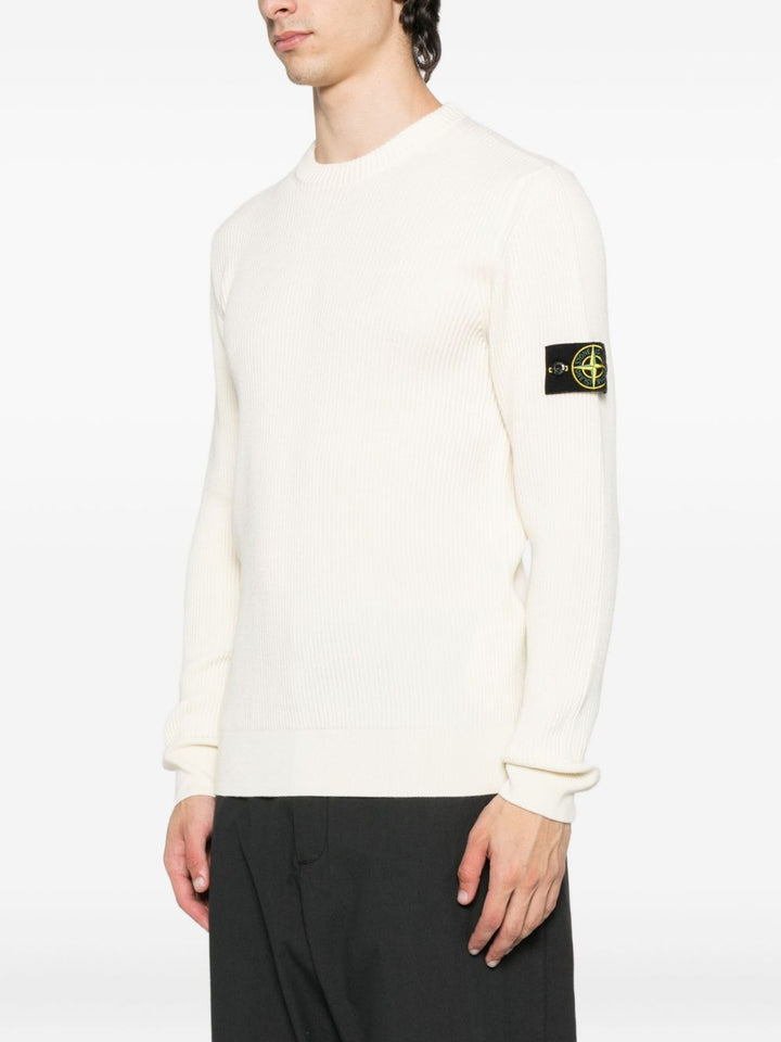 Stone Island
Maglione a coste con patch logo