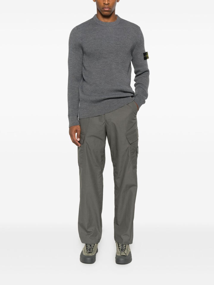 Stone Island Maglione a coste con applicazione