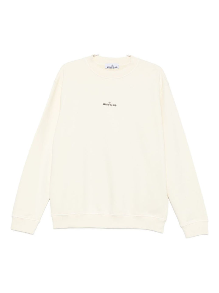 Stone Island Felpa in cotone con logo