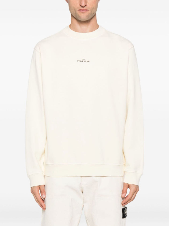 Stone Island Felpa in cotone con logo