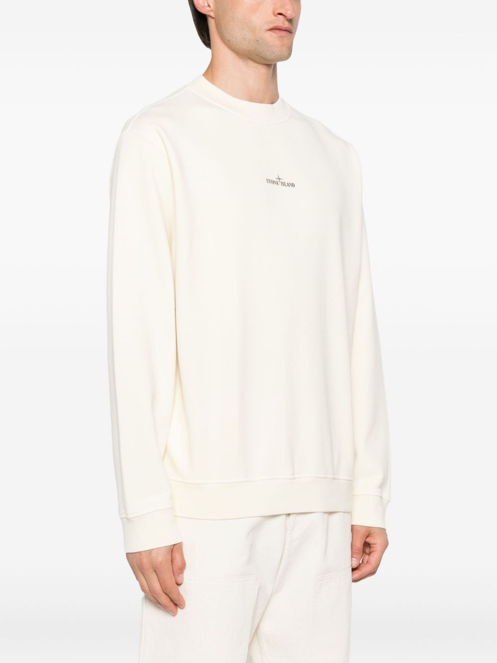 Stone Island Felpa in cotone con logo