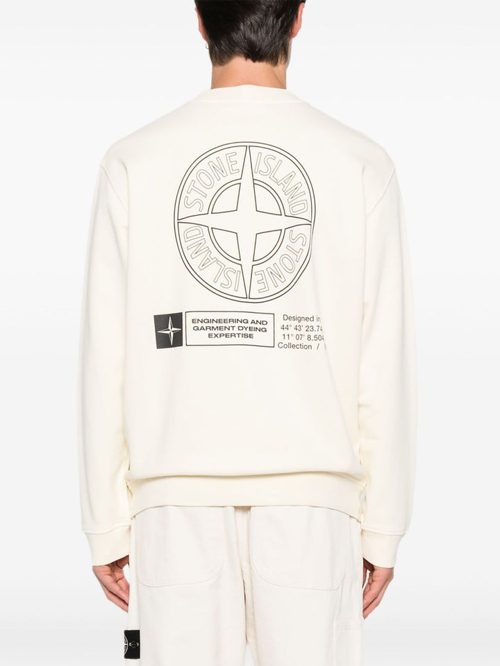 Stone Island Felpa in cotone con logo