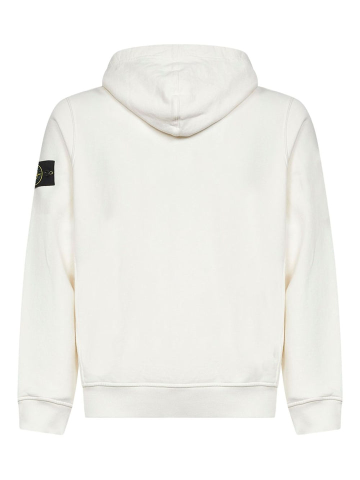 Stone Island Felpa con cappuccio in cotone spazzolato