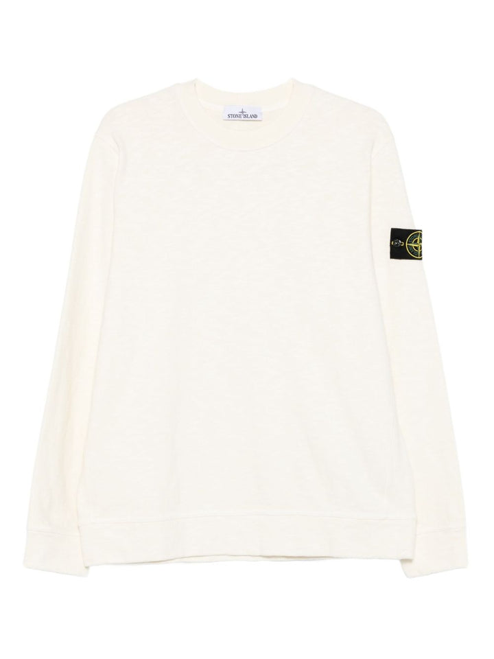 Stone Island Maglia bianca girocollo