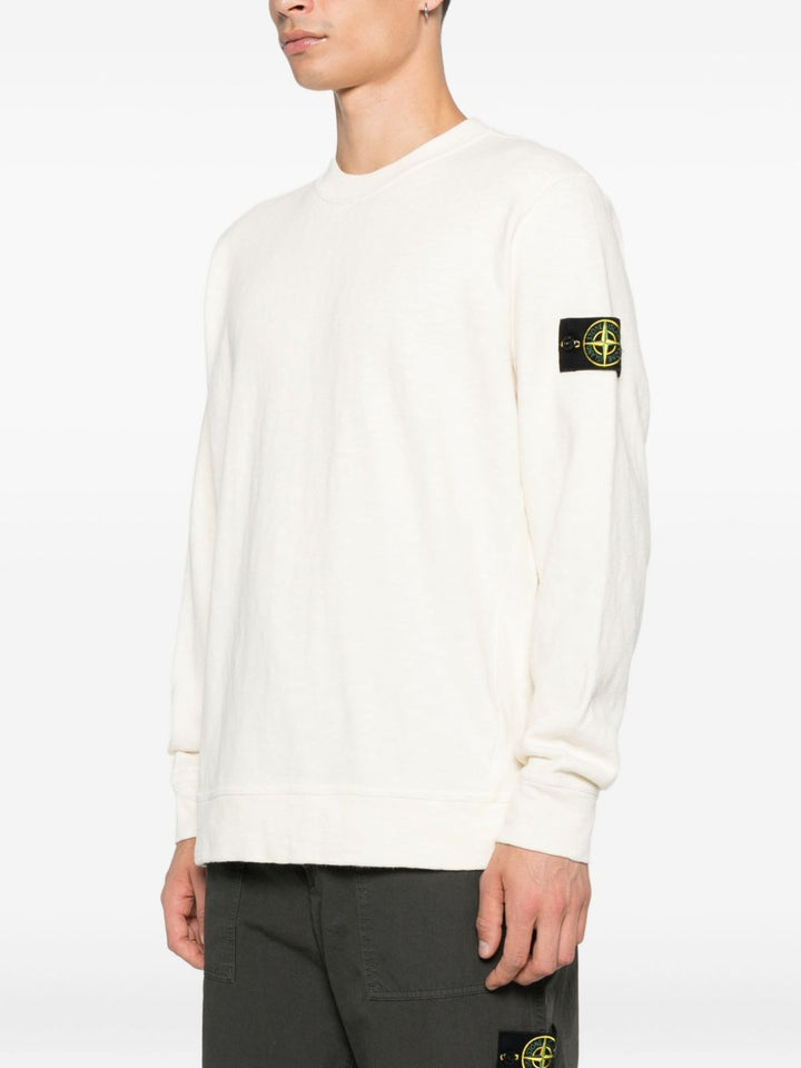 Stone Island Maglia bianca girocollo