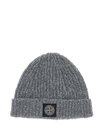 Stone Island Berretto a coste con applicazione