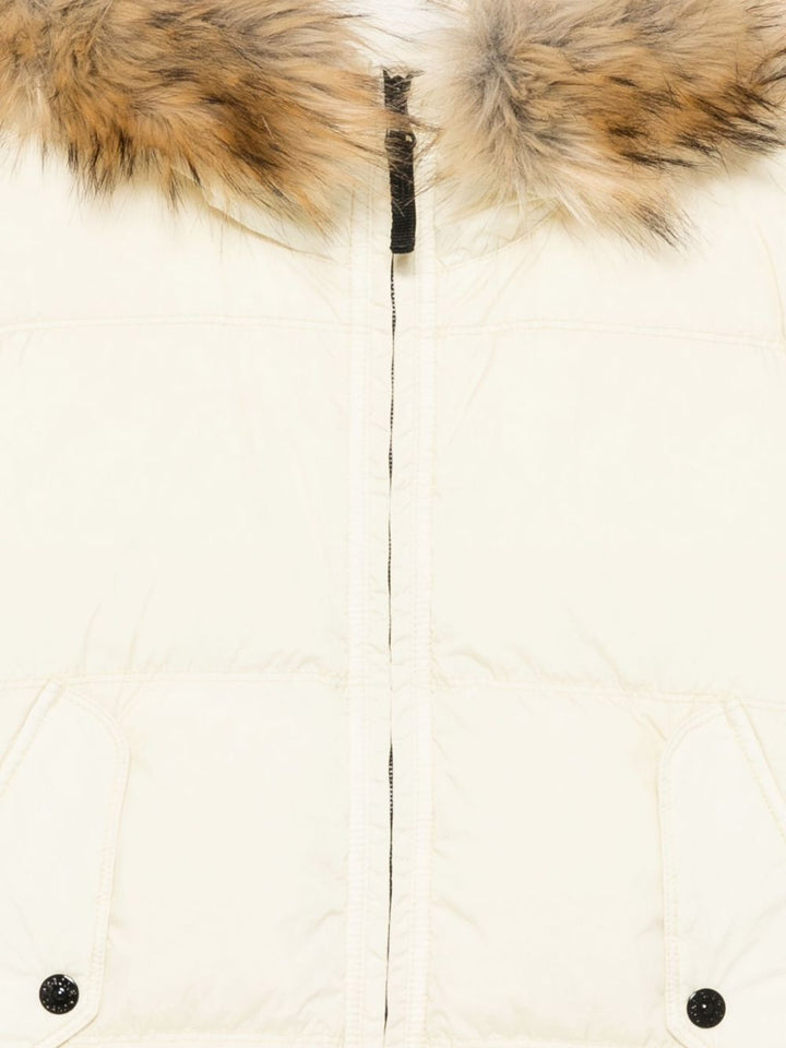 Stone Island Junior Piumino con pelliccia