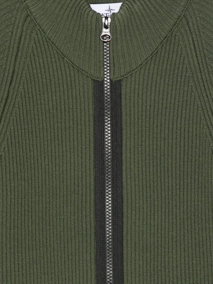 Stone Island Junior Giacca a costine con zip