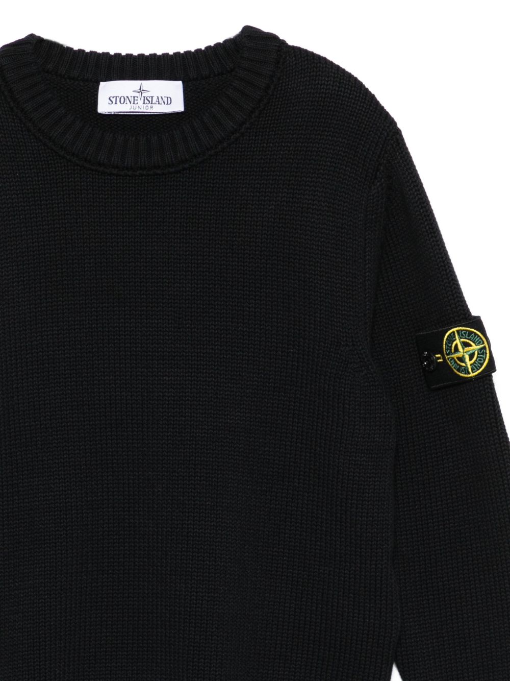 Stone Island Junior Maglione girocollo con logo