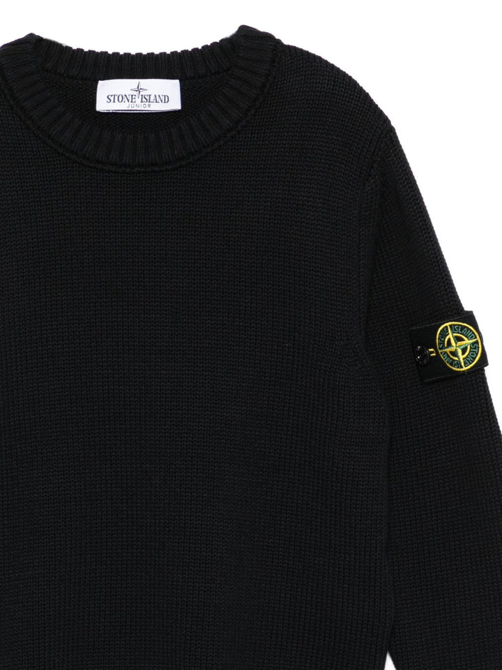 Stone Island Junior Maglione girocollo con logo