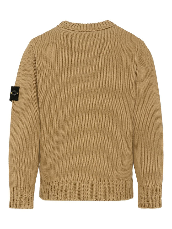 Stone Island Junior Maglione girocollo con logo