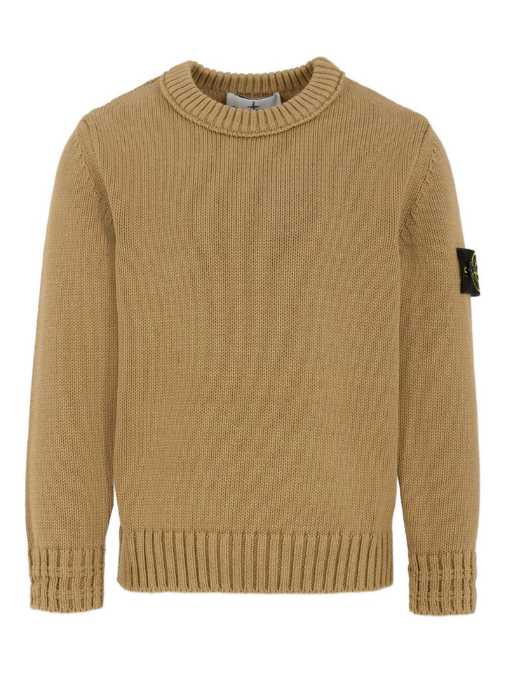 Stone Island Junior Maglione girocollo con logo