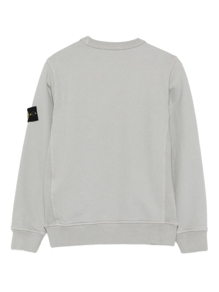 Stone Island Junior Felpa con applicazione Compass