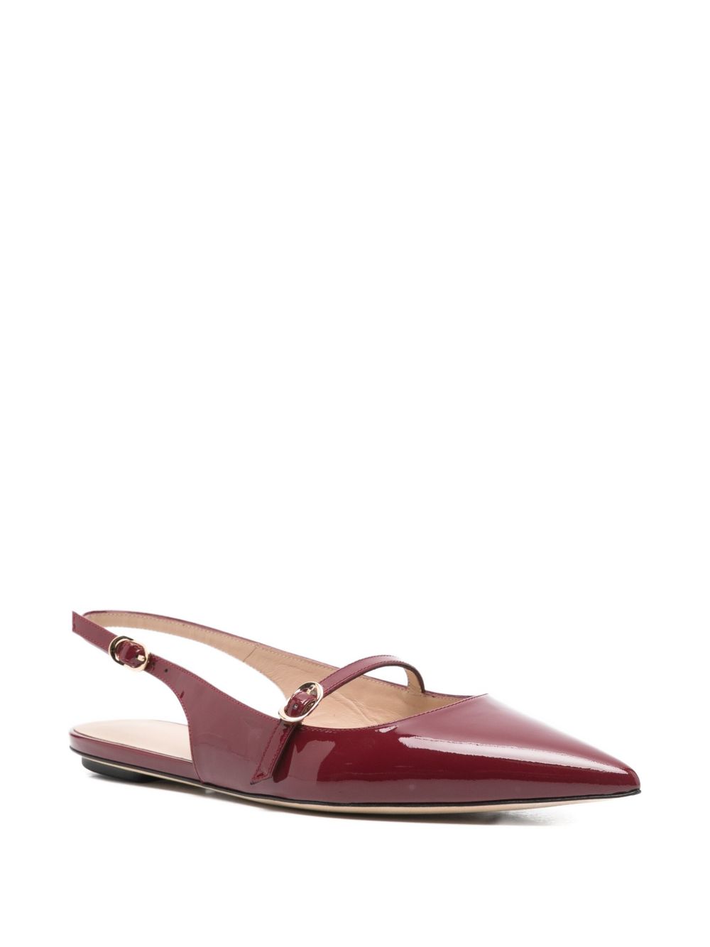 Stuart Weitzman Ballerina in pelle di vitello bordeaux