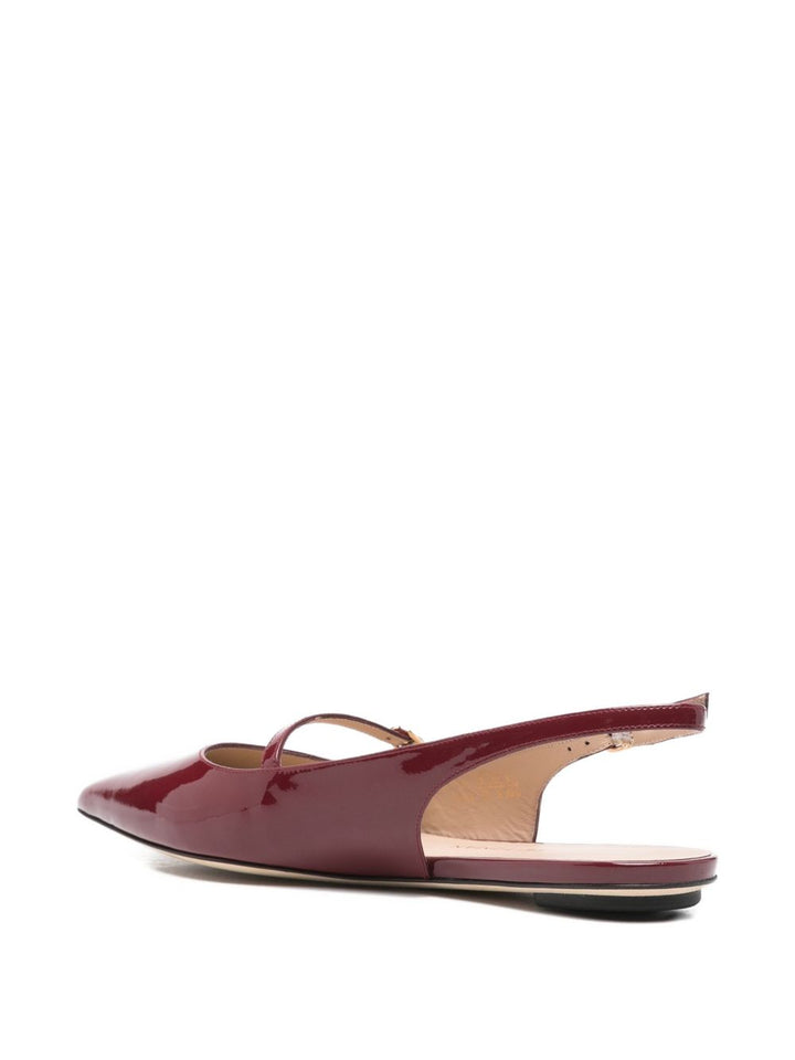 Stuart Weitzman Ballerina in pelle di vitello bordeaux