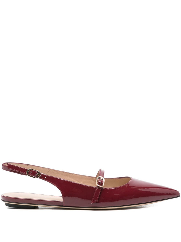 Stuart Weitzman Ballerina in pelle di vitello bordeaux