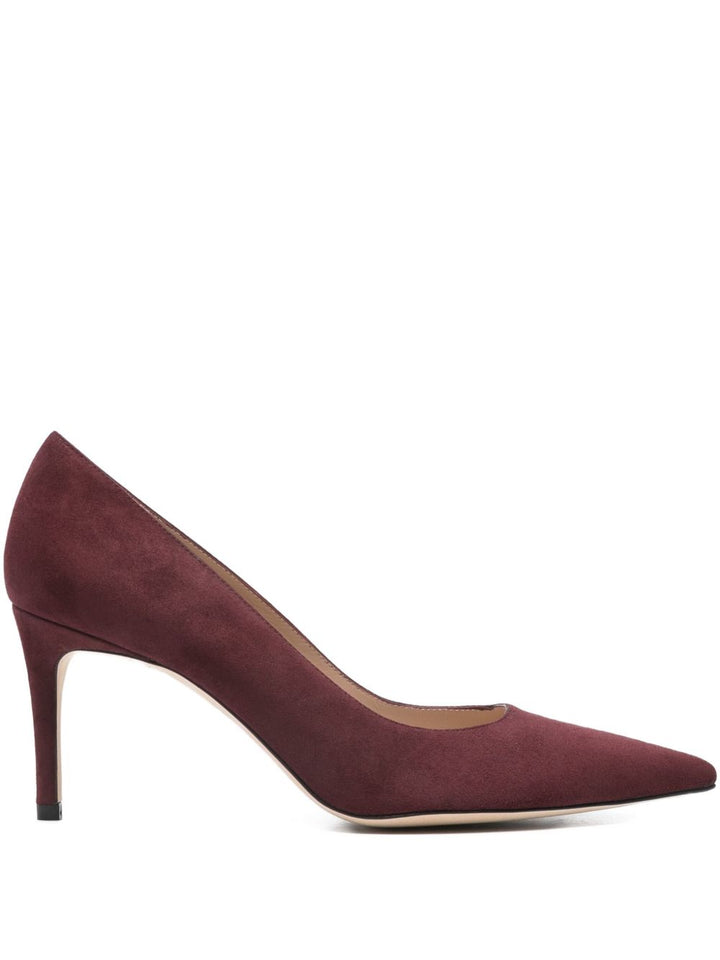 Stuart Weitzman Decollete con tacco viola antico in camoscio