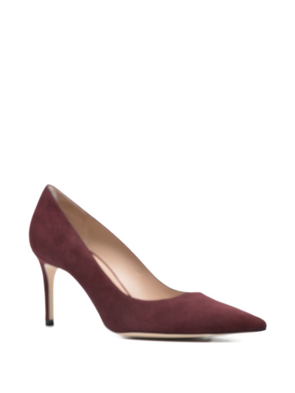 Stuart Weitzman Decollete con tacco viola antico in camoscio