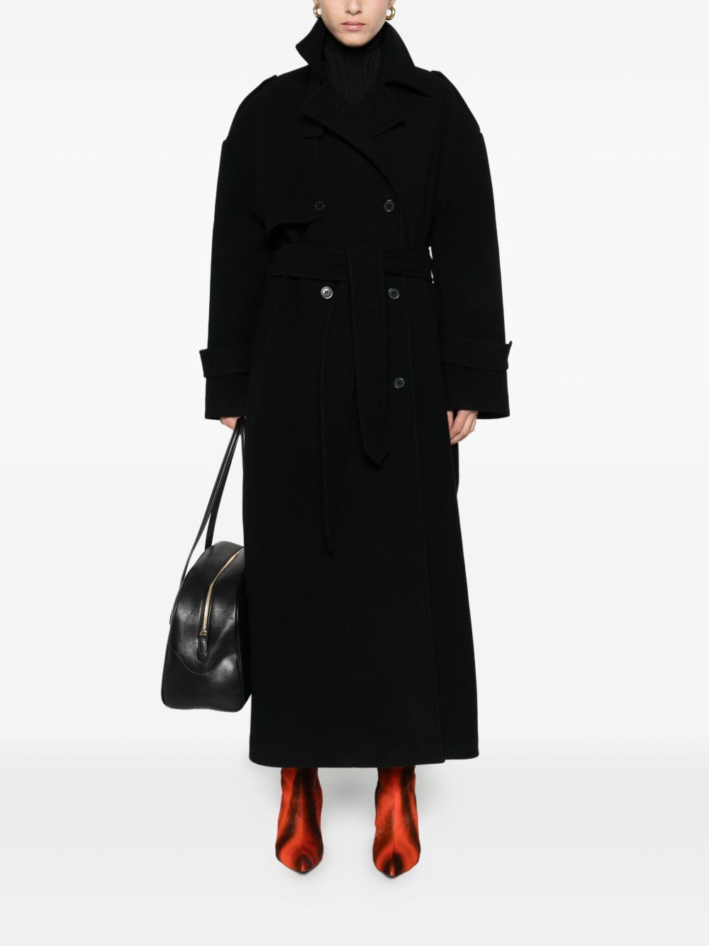 THE NINA STUDIO Cappotto doppiopetto con cintura