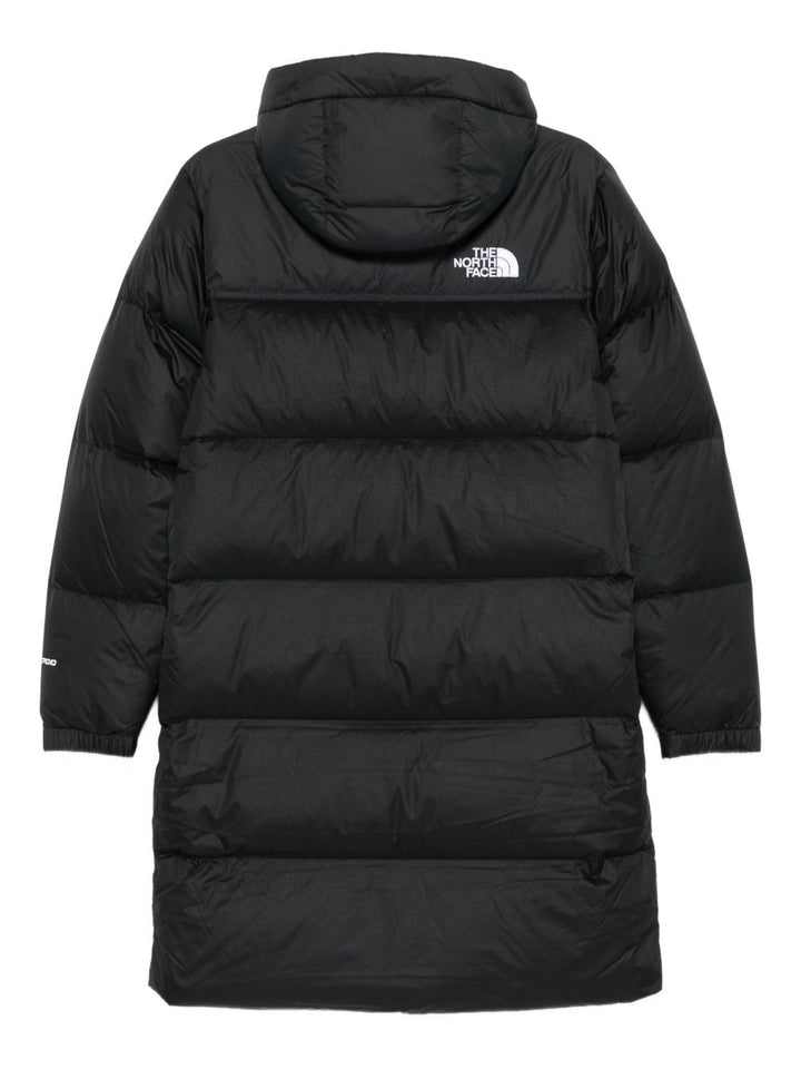 THE NORTH FACE KIDS Parka nero lungo Nuptse da ragazzi