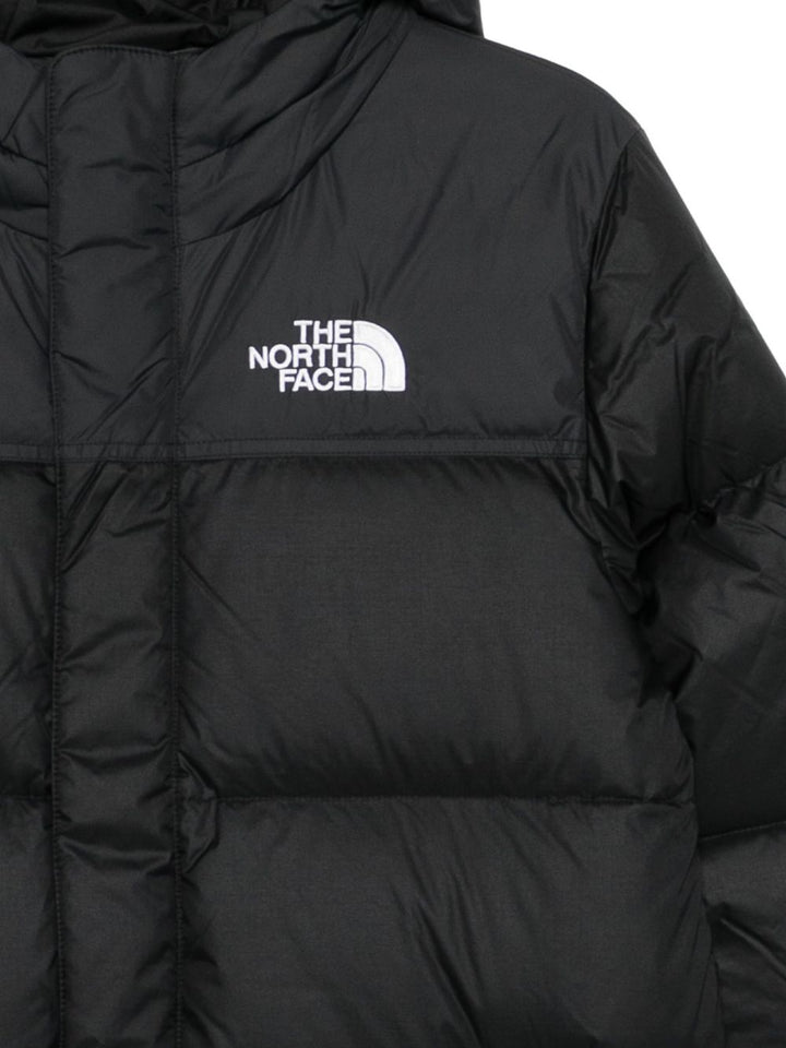 THE NORTH FACE KIDS Parka nero lungo Nuptse da ragazzi