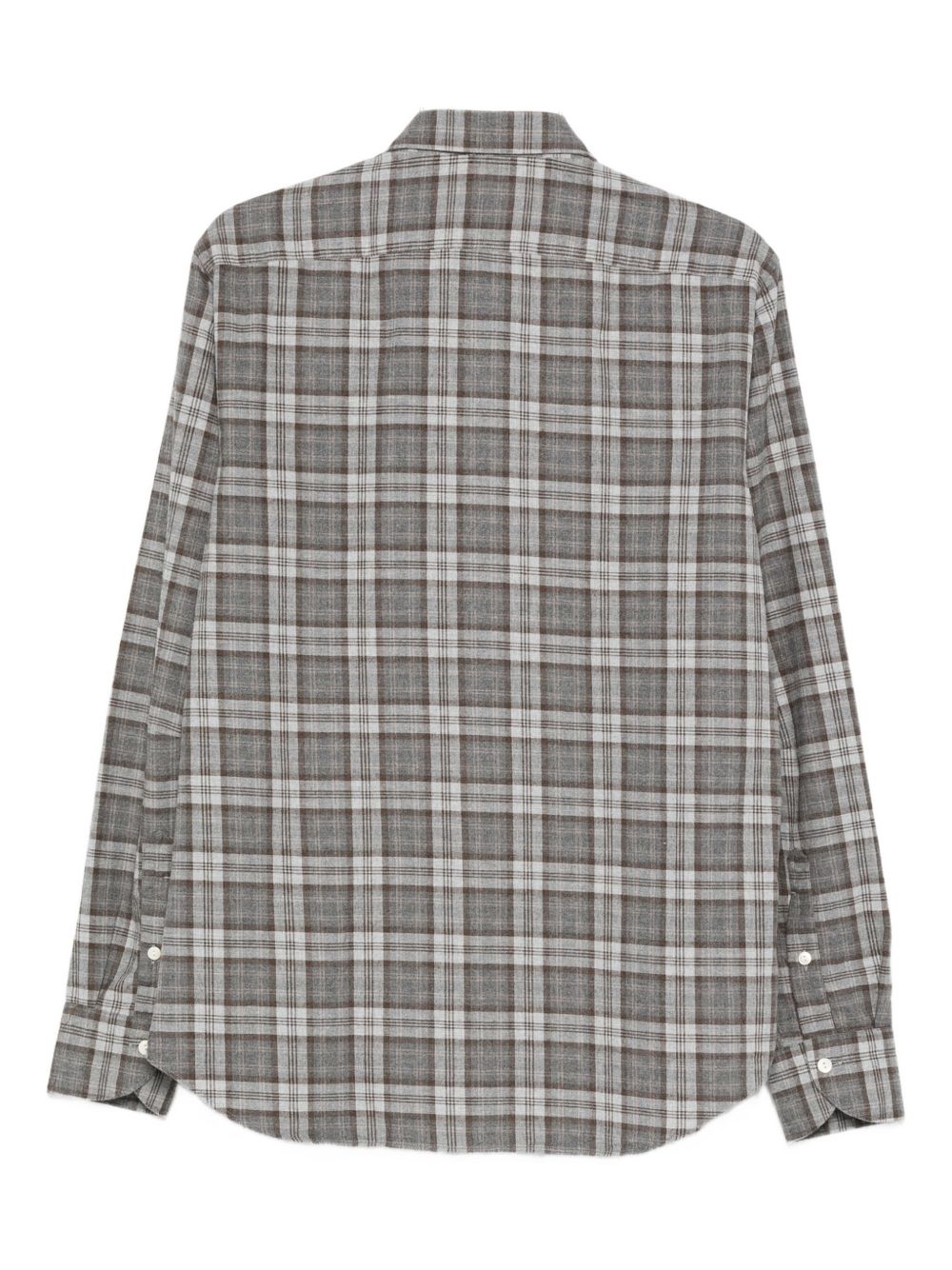 TINTORIA MATTEI Camicia in cotone beige collo francia