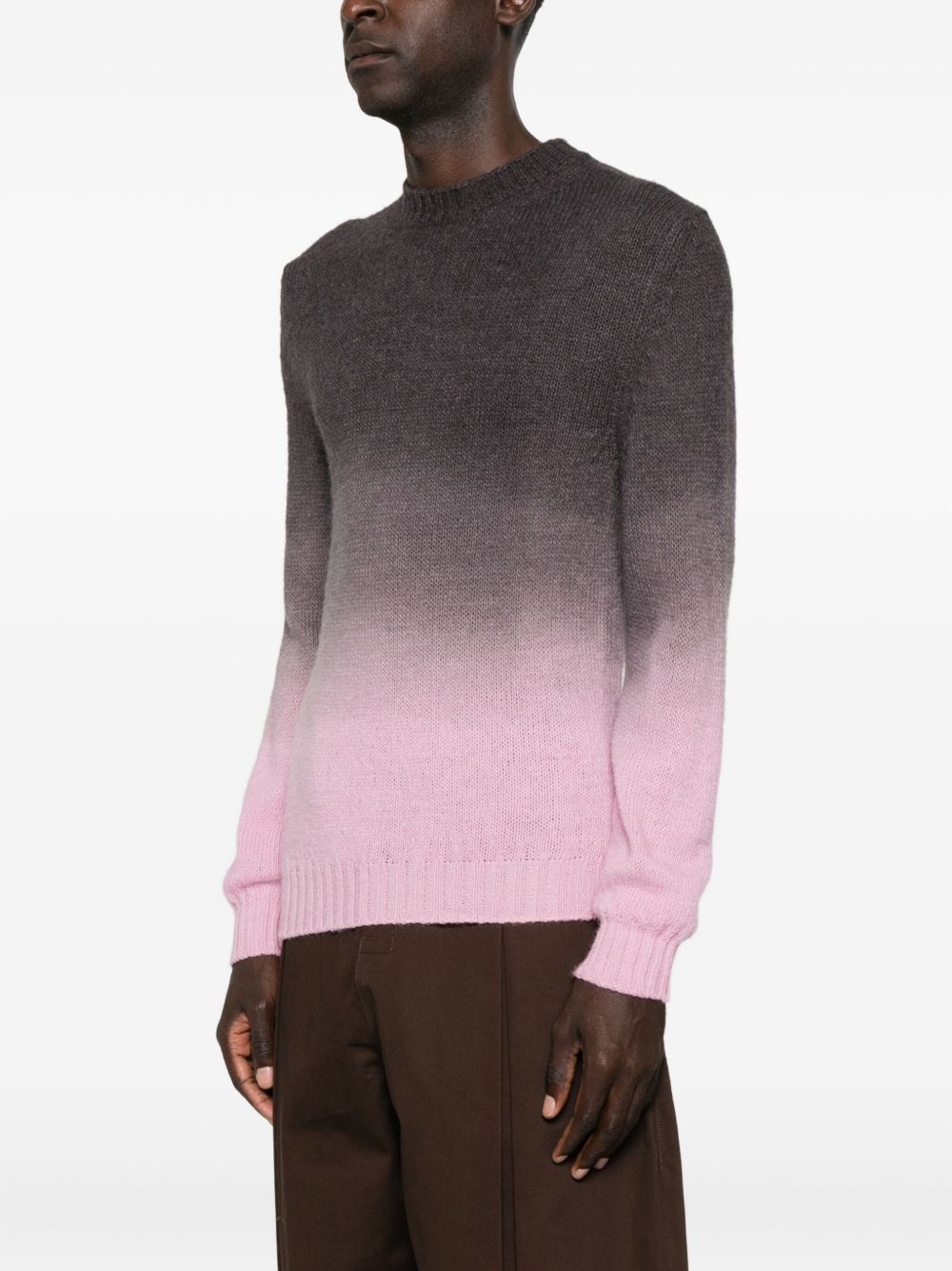 Tintoria Mattei Maglione girocollo effetto sfumato