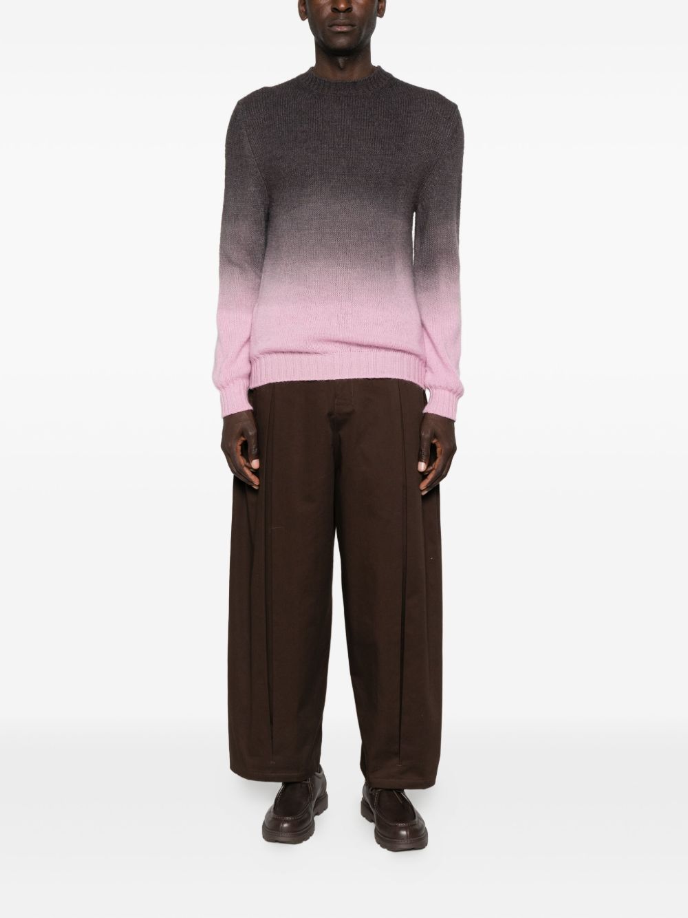 Tintoria Mattei Maglione girocollo effetto sfumato