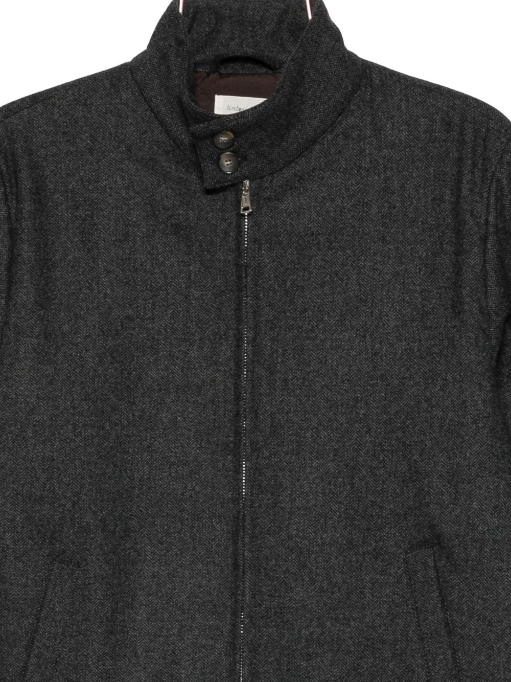 Tintoria Mattei Giacca a spina di pesce con zip