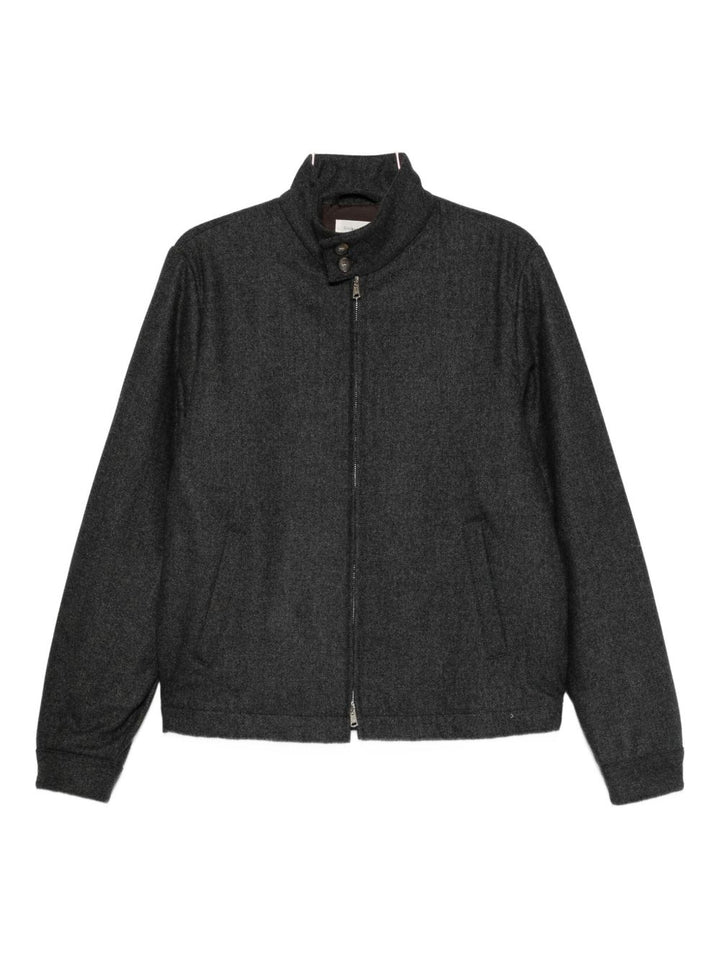 Tintoria Mattei Giacca a spina di pesce con zip