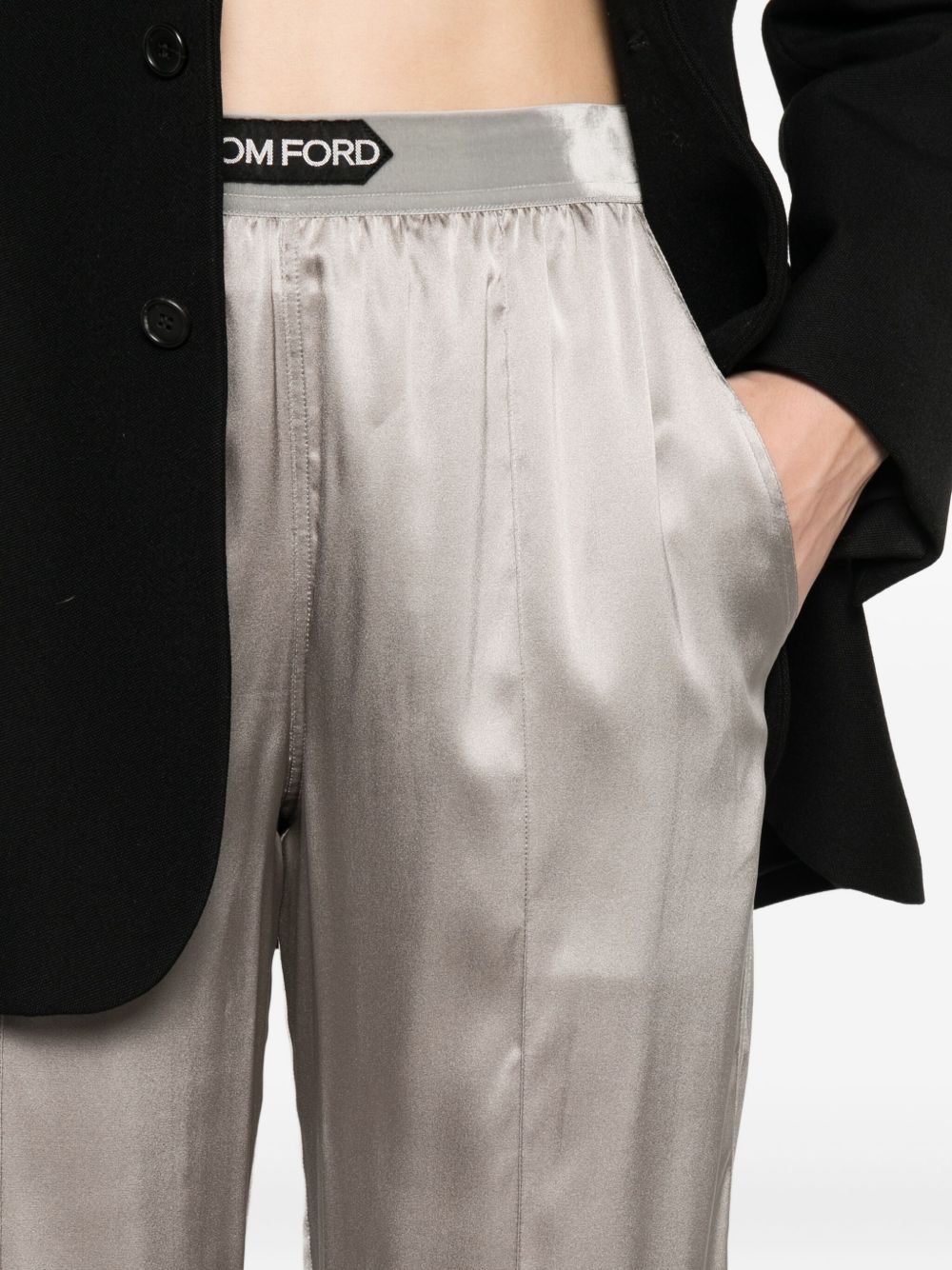 TOM FORD Pantaloni con applicazione logo
