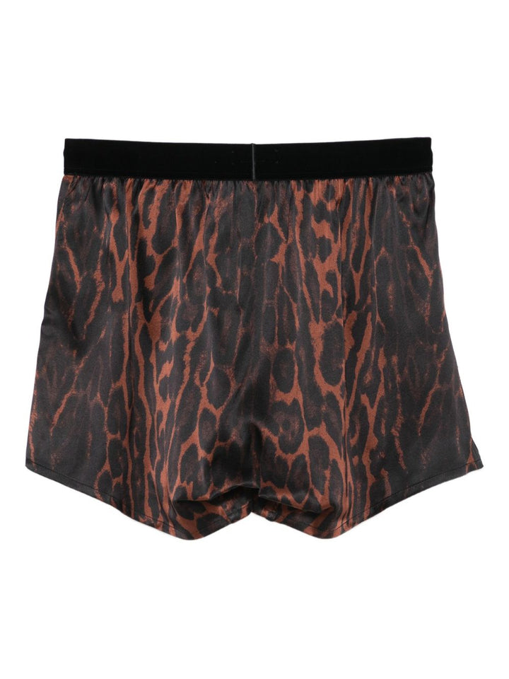 Tom Ford
Boxer in seta elasticizzata stampa leopardo
