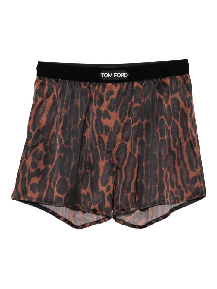 Tom Ford
Boxer in seta elasticizzata stampa leopardo