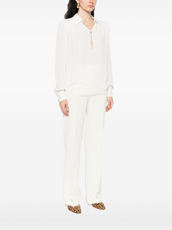 TWINSET
chain-embellished polo blouse