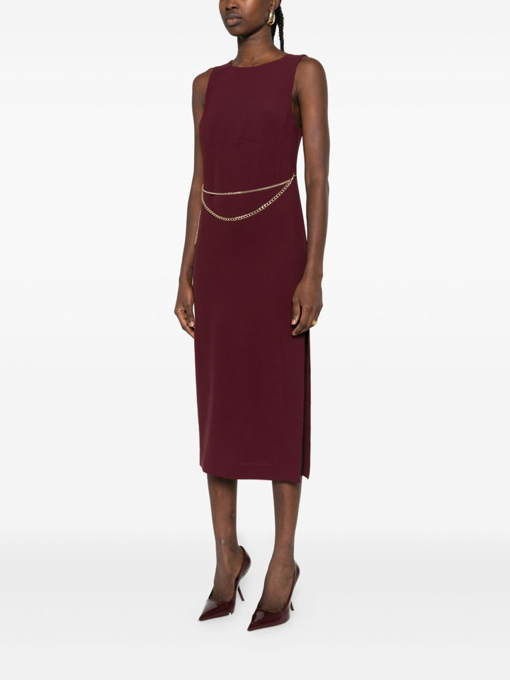 Twinset
Abito midi bordeaux senza maniche
