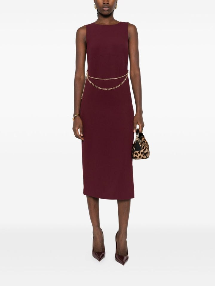 Twinset
Abito midi bordeaux senza maniche