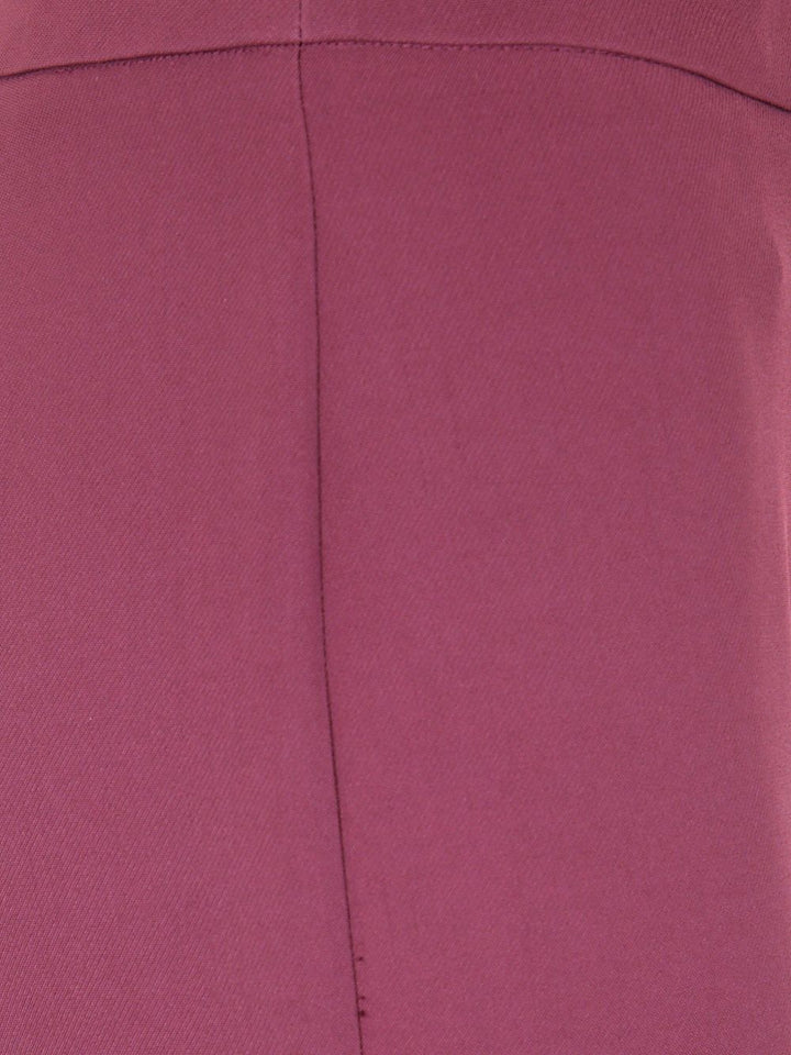 Twinset Pantaloni bordeaux con orlo dritto