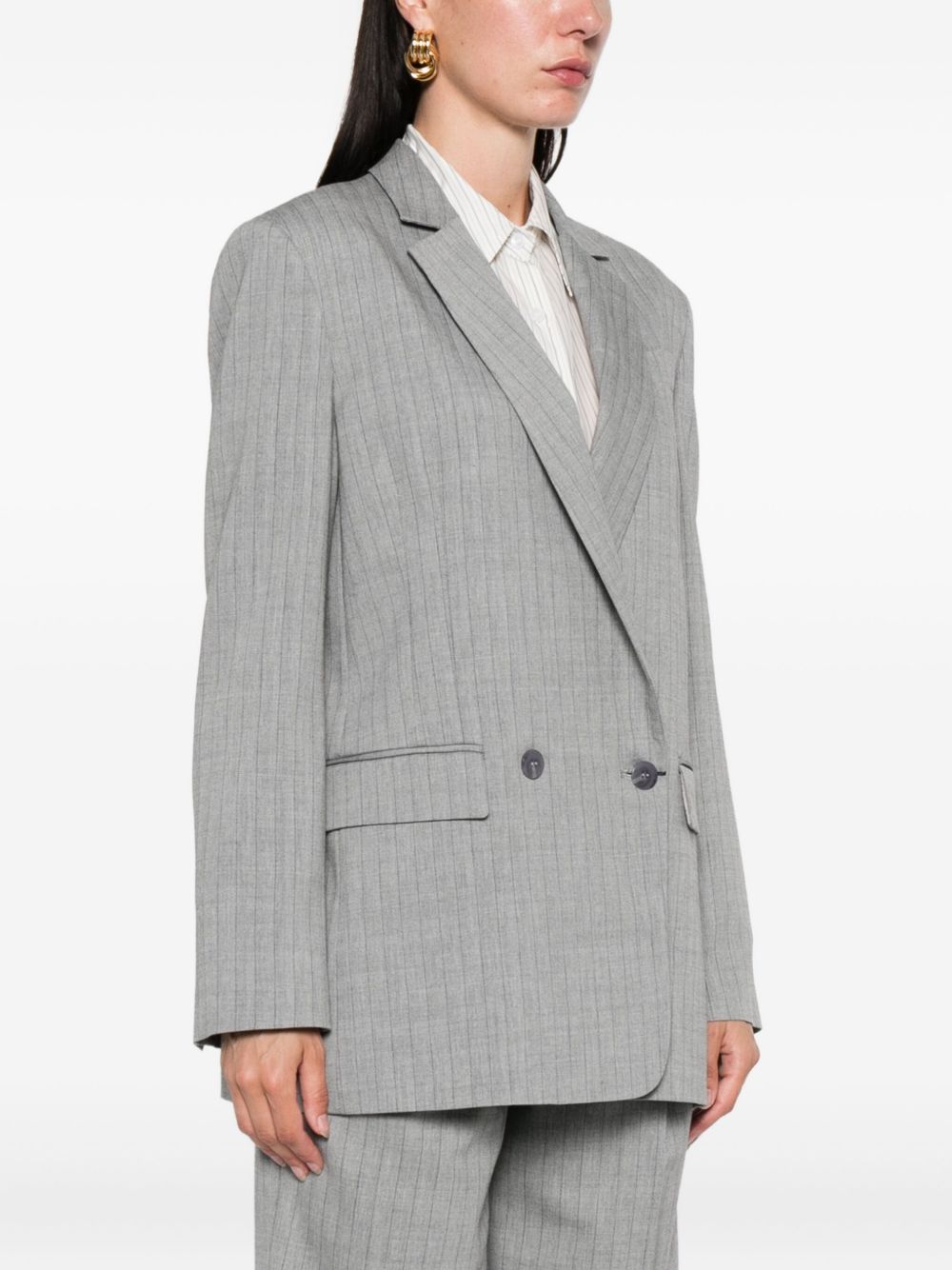 TWINSET Blazer doppiopetto gessato
