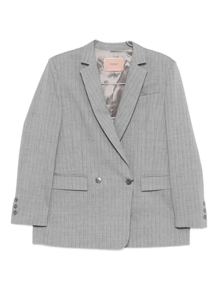 TWINSET Blazer doppiopetto gessato